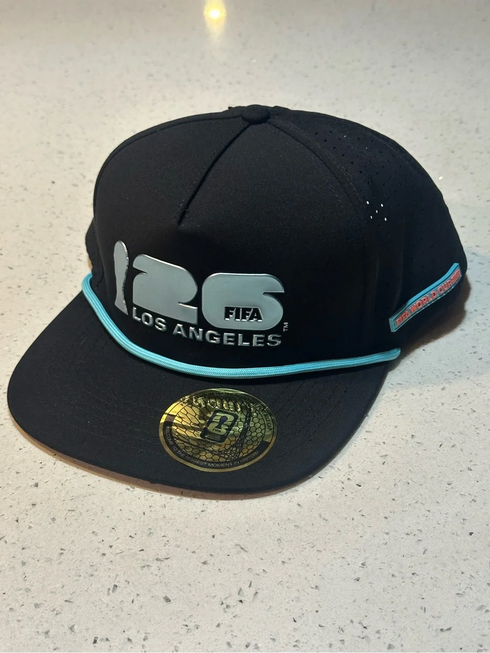 FIFA World Cup 2026 Los Angeles Premium Water-Resistant Flat Bill Cap  NWT